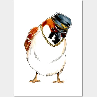 Macho Sparrow Bird Posters and Art